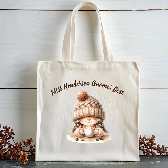 Le Sac fourre-tout Gnome charmant (Teacher Knows Best Canvas Tote Gift bag)