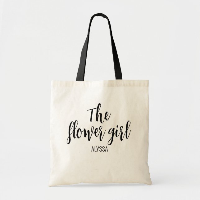 Le Sac fourre-tout Moderne De Script Flower Girl (Devant)