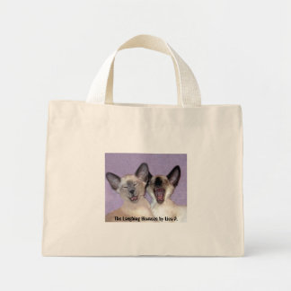 Le sac fourre-tout rayé bleu siamois riant de Lisa