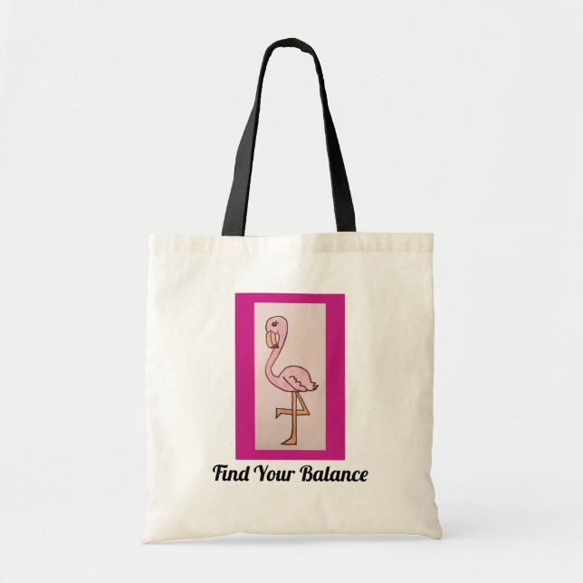 Le sac fourre-tout rose à impression de Flamant (Devant)