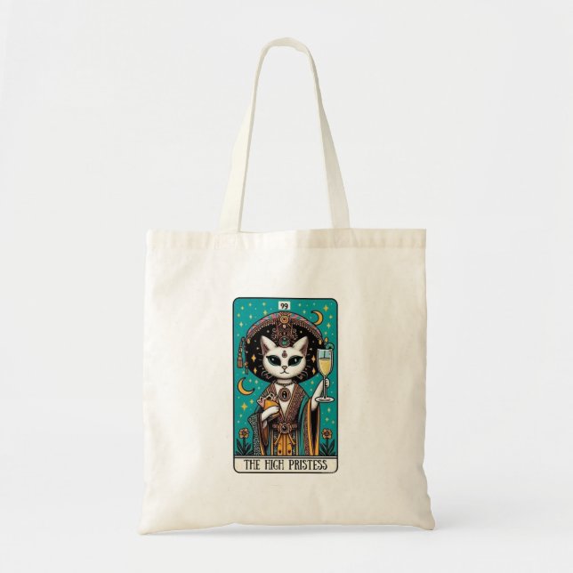 Le Sac fourre-tout Tarot de chats de la grande prê (Devant)
