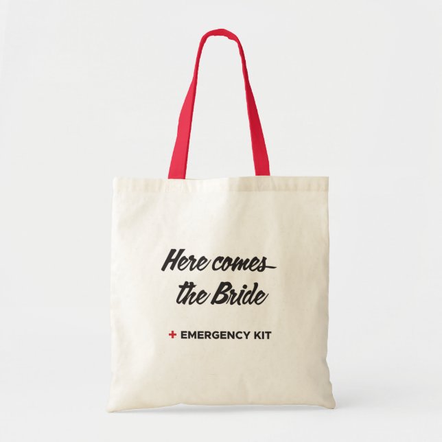 Le sac trousse d'urgence de la mariée, sac cadeau  (Devant)