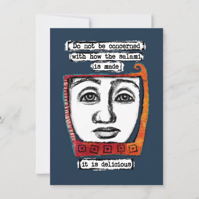 Le Salami Est De Délicieuses Cartes De Voeux (Devant)