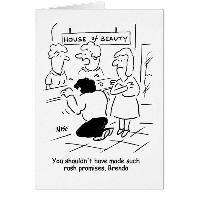 Le salon de beauté ne devrait pas faire de promess (Devant)