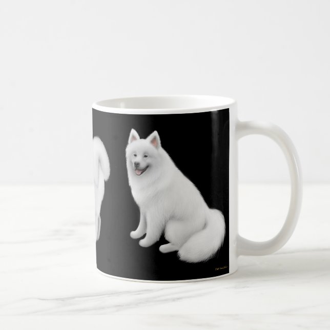 Le Samoyed poursuit la tasse (Droite)