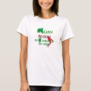 Le Sang Italien Traverse Mon T-shirt Veins