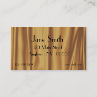 Le satin d'or plie le carte de visite