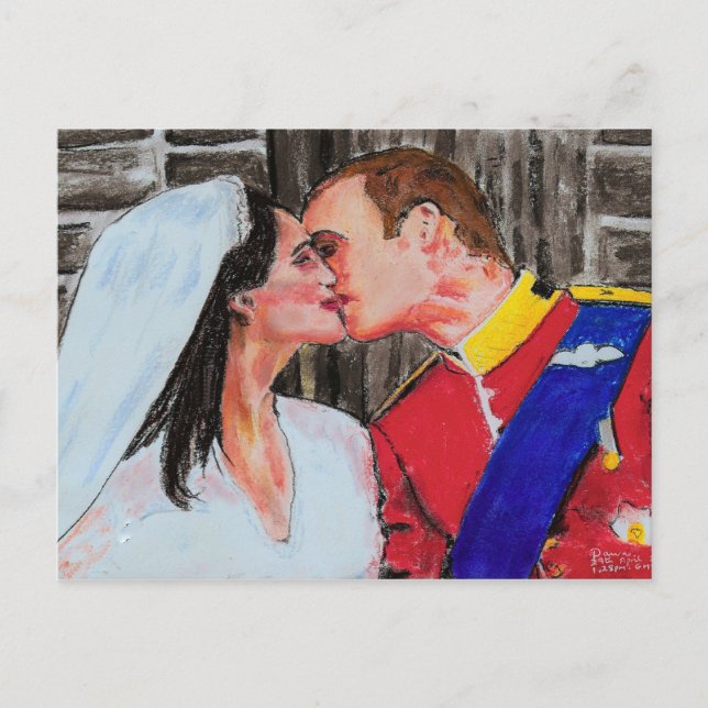 Le Sceau Royal - carte postale - art pastel (Devant)