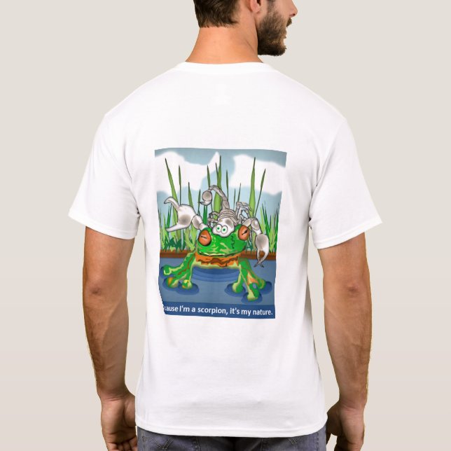 Le scorpion et le T-shirt d'hommes de grenouille (Dos)