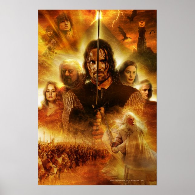 LE SEIGNEUR DES ANNEAUX : Poster de film ROTK Arag (Devant)
