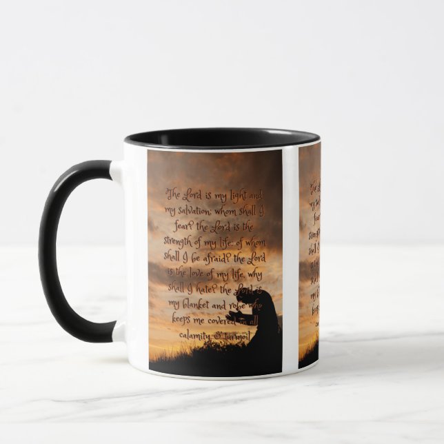 Le Seigneur Est Ma Prière Mug À Deux Tons (Gauche)