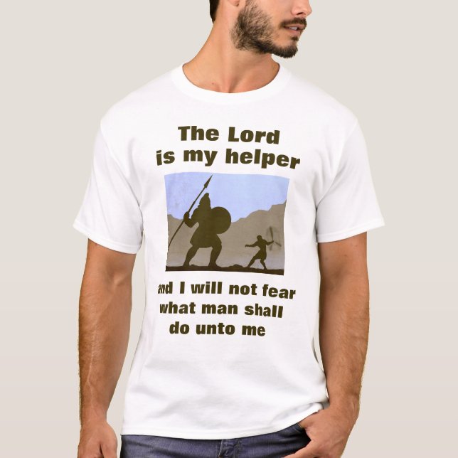 Le Seigneur est mon aide (lumière) T-shirt (Devant)