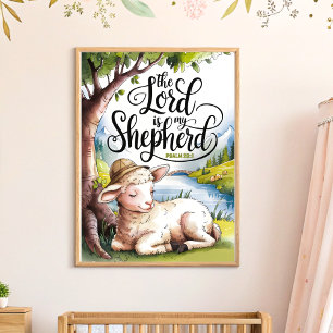 Le Seigneur est mon berger Art mural de crèche chr