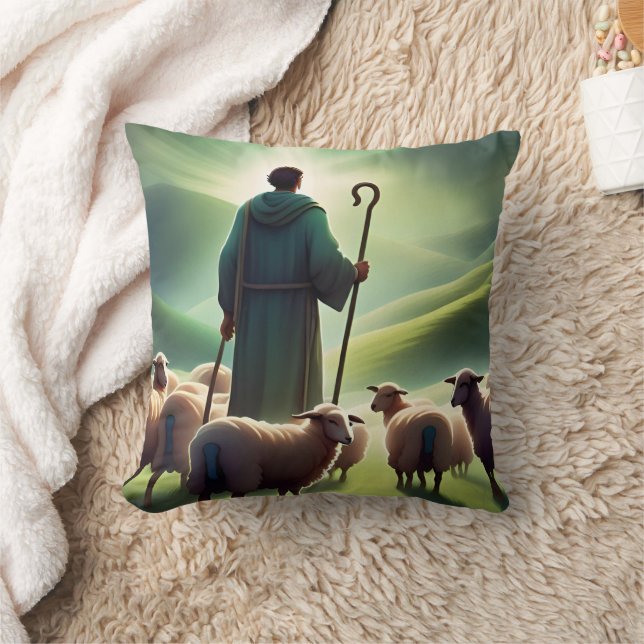 Le Seigneur Est Mon Berger| Psaume 23:1 Oreiller (Couverture)