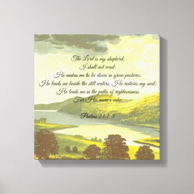 Le Seigneur est mon berger Toile tendue (Recto)