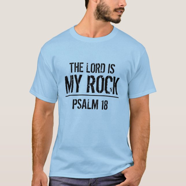 Le seigneur est mon T-shirt du psaume 18 de vers (Devant)