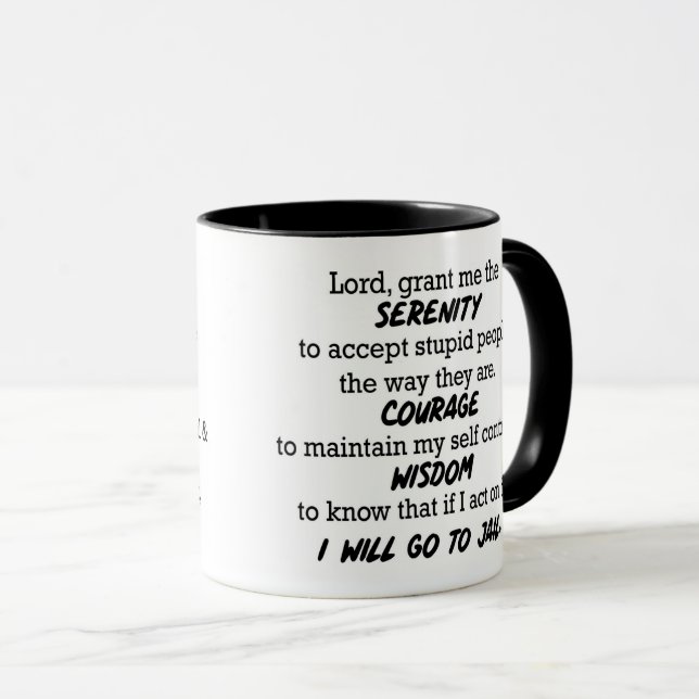 Le "seigneur, m'accordent la sérénité à…" Tasse (Devant droit)
