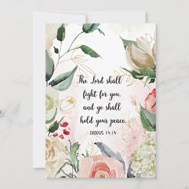 Le Seigneur Se Battra Pour Vous, Exode 14:14, Bibl (Devant)