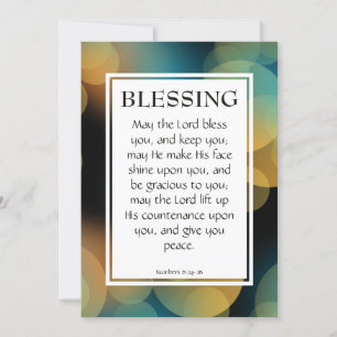 LE SEIGNEUR VOUS BLESSE Numéros 6:24-26