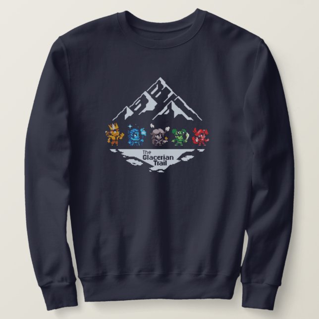 Le sentier du Glacérien - Sweatshirt bleu (Design devant)