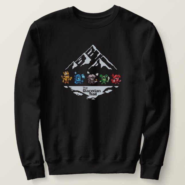 Le sentier du Glacérien - Sweatshirt noir (Design devant)