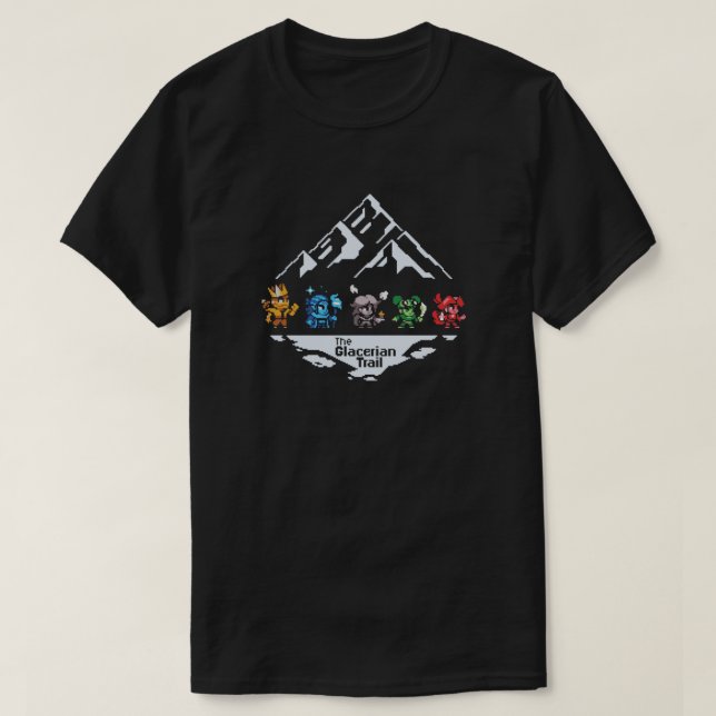Le sentier du Glacérien - T-shirt noir (Design devant)