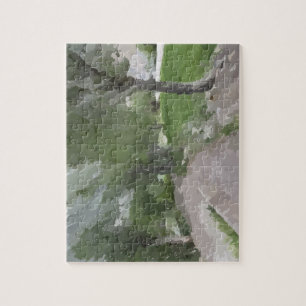 Le sentier près du puzzle de la rivière