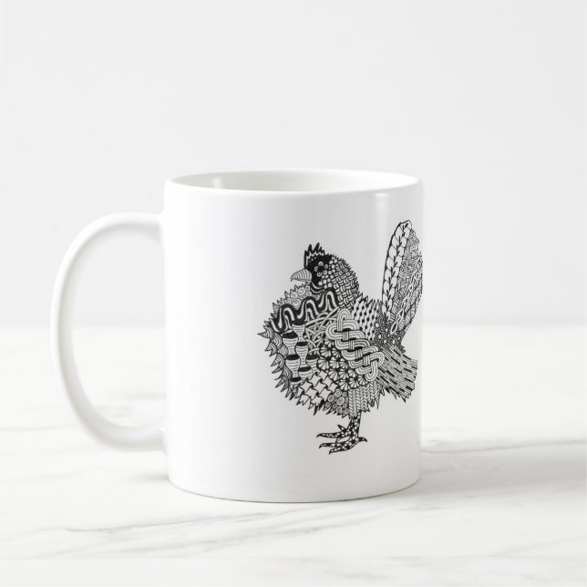le serama grésillent tasse de café de poulet (Gauche)