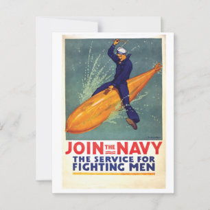 Le service de combat pour hommes carte postale