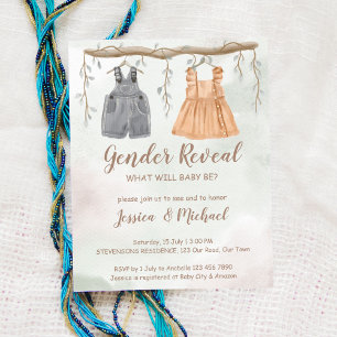 Le sexe du budget révèle l'invitation baby shower