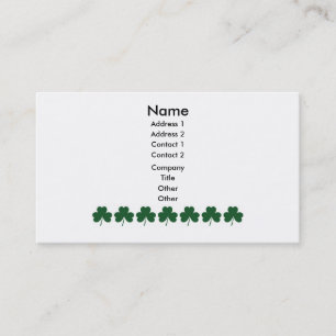 Le shamrock raye le carte de visite