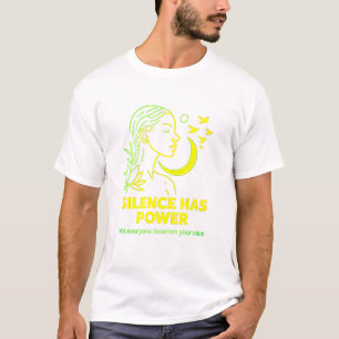 LE SILENCE A DU POUVOIR  - T-Shirt basique néon mi