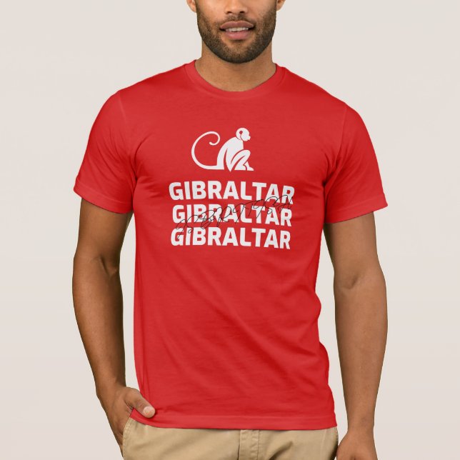 Le singe de Gibraltar est un T-shirt britannique (Devant)