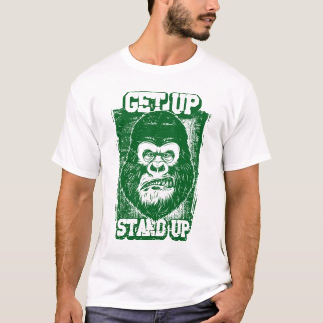 Le singe fume le T-shirt (Devant)