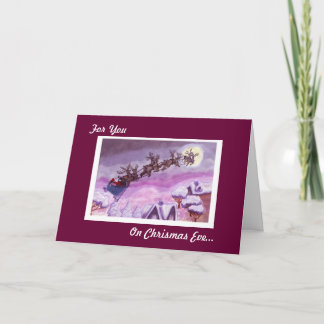 Le soir de Noël, Feed Père Noël carte de rennes de