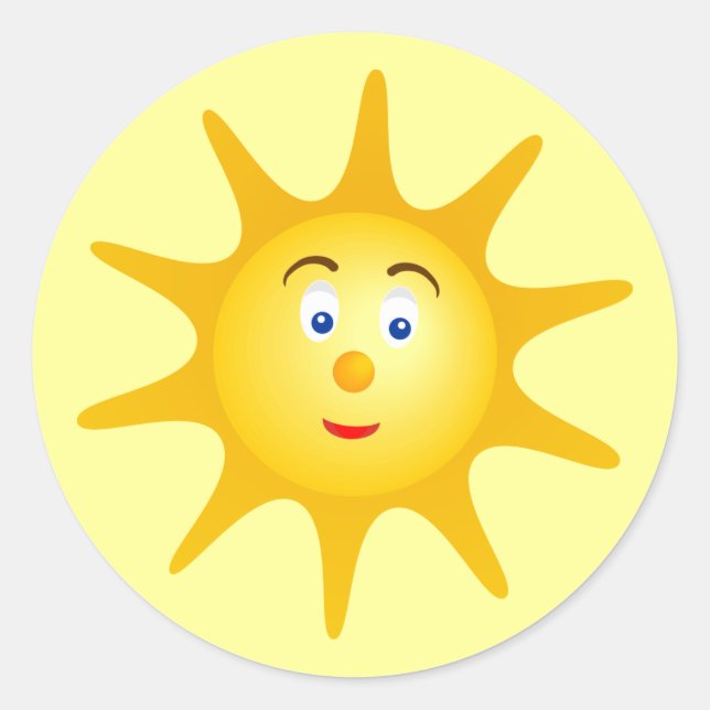 Le soleil de sourire - autocollant (Devant)