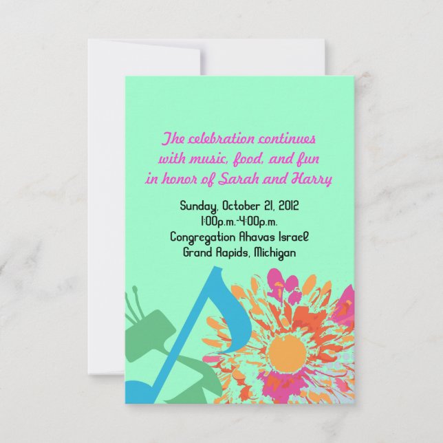 LE SON DE LA CARTE DE LA FLEUVE Bat mitzvah DE TOR (Devant)