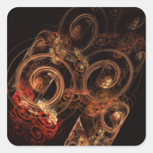 Le son de la musique Sticker Abstrait Art Carré