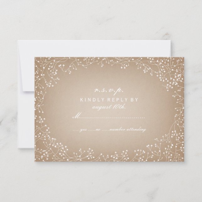 Le souffle RSVP inspiré de carte du bébé (Devant)