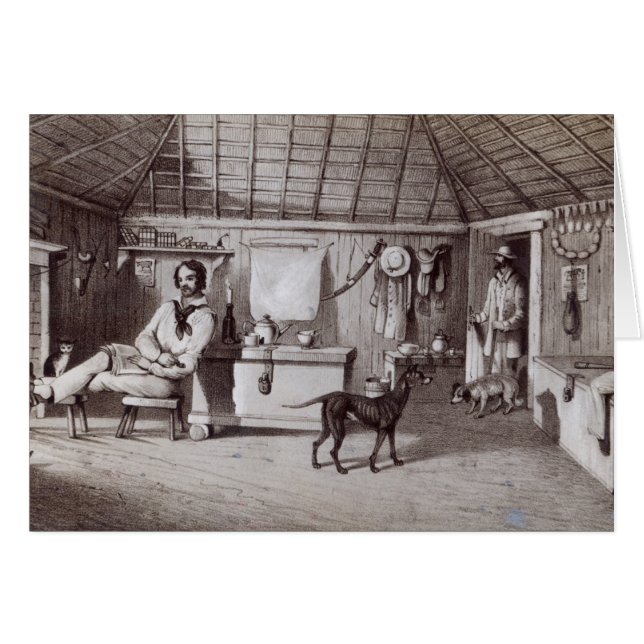 Le squatter premier à la maison, c.1847 (Devant horizontal)