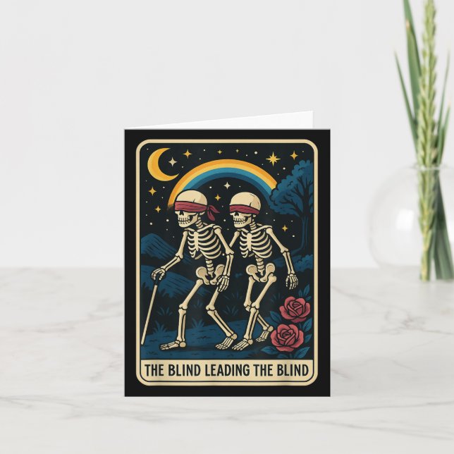 Le Squelette de la Carte de Tarot Drôle Les Aveugl (Devant)