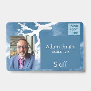 Le Steward Bleu - Badge Nom Horizontal