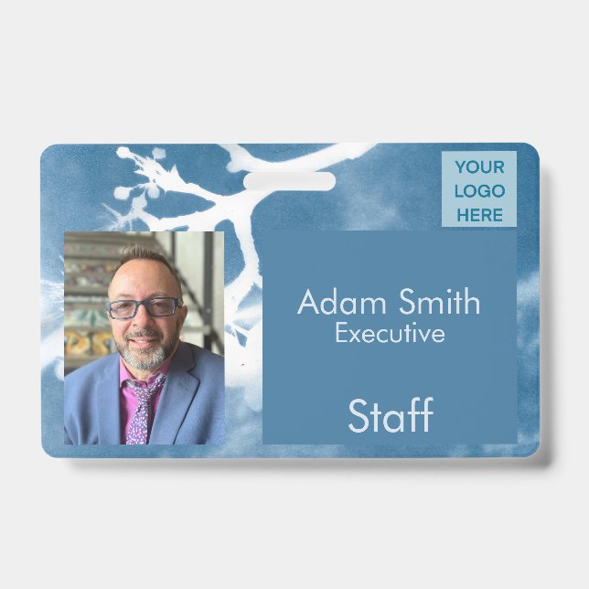 Le Steward Bleu - Badge Nom Horizontal (Avant)