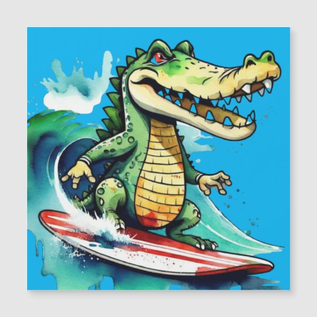 Le surf de crocodile drôle (Devant)