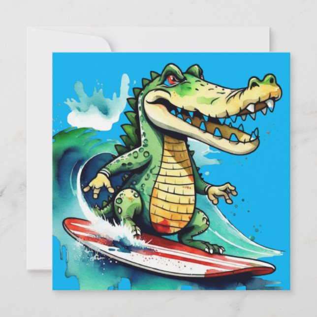 Le surf de crocodile drôle (Devant)
