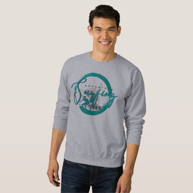Le surf | Sweatshirt masculin (Devant entier)