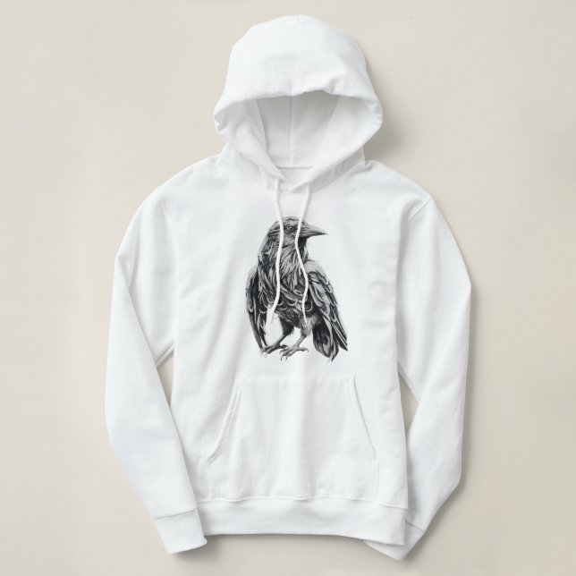 Le sweat à capuche court Graffiti 3D The Raven - V (Design devant)
