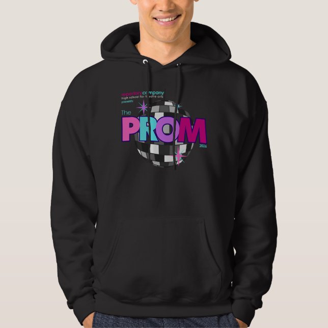 Le sweat à capuche unisexe noir The Prom Over Head (Devant)