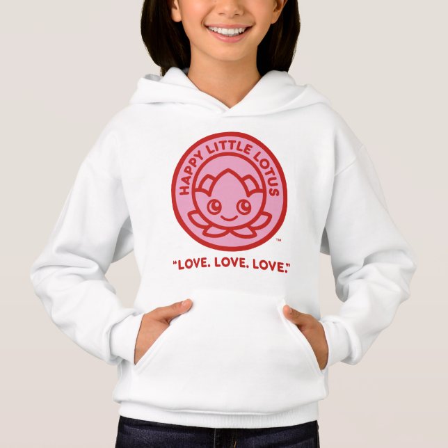 Le Sweat - shirt à capuche Amour pour les filles. (Devant)