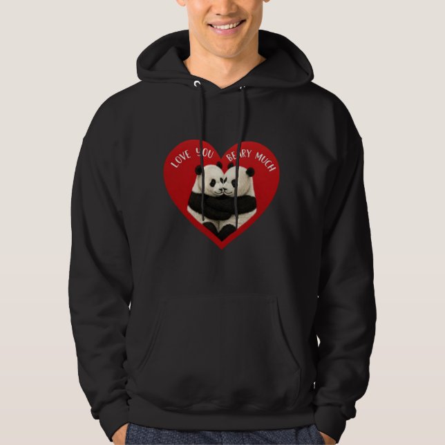 Le Sweat - shirt à capuche de Panda Valentine (Devant)
